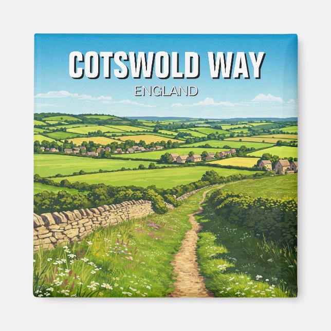 Cotswold Way England Travel Magnet (Front)