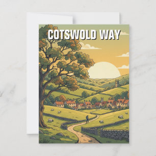 Cotswold Way England Travel Postcard