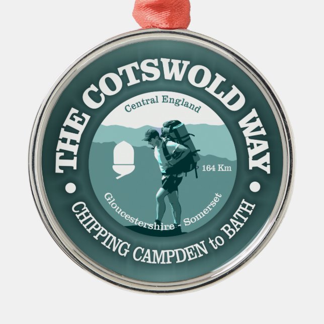 Cotswold Way (T) Metal Ornament (Front)