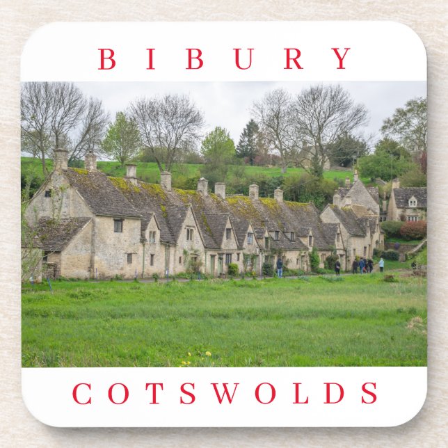 Cotswolds Bibury Arlington Row view coasters (Front)