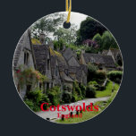 Cotswolds'  Christmas Panoramic Ornament<br><div class="desc">The Cotswolds are one of the most beautiful areas in southern England. The ornament is a great way to remember a trip there and will spark interesting conversations with family and friends alike. The ornament can be easily customized: add text (a year?), change fonts and colors, add an image, etc....</div>