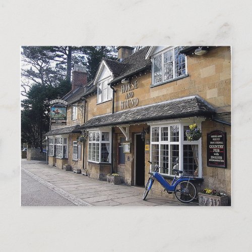 Cotswolds England Country Pub Postcard