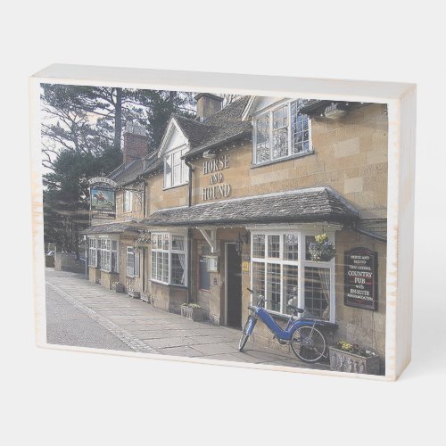 Cotswolds England Country Pub Wooden Box Sign