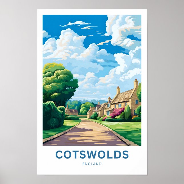 Cotswolds England Travel Print (Front)