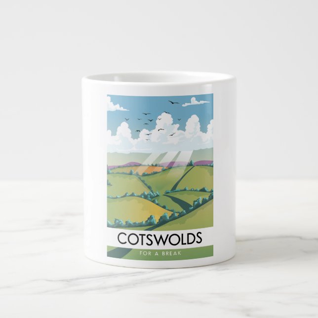 Cotswolds For a Break. Giant Coffee Mug (Front)