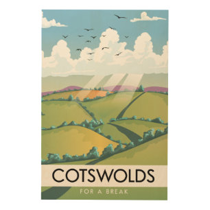 Cotswolds For a Break. Wood Wall Art