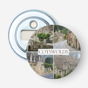 Cotswolds landscapes collage travel photo bottle opener