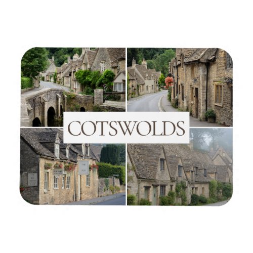 Cotswolds landscapes collage travel photo magnet