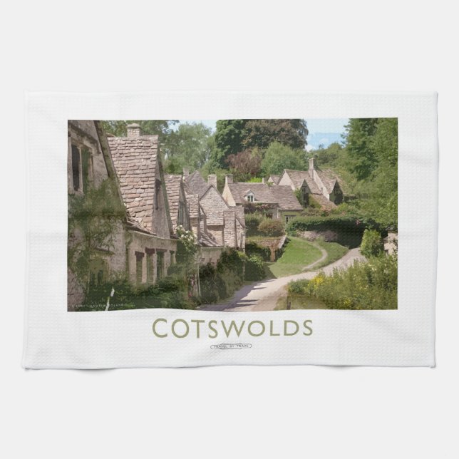 Cotswolds Railway Poster Kitchen Towel (Horizontal)