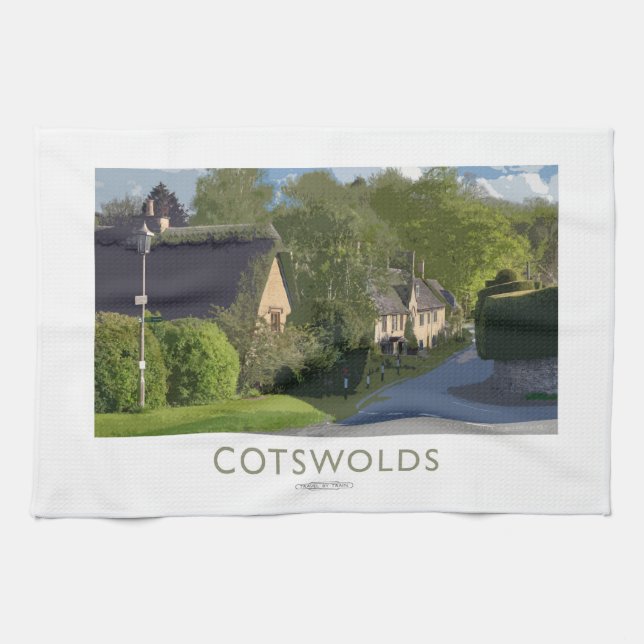 Cotswolds Railway Poster Kitchen Towel (Horizontal)