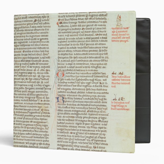 Cott Nero D II f.114 Adrian IV Binder (Front/Inside)