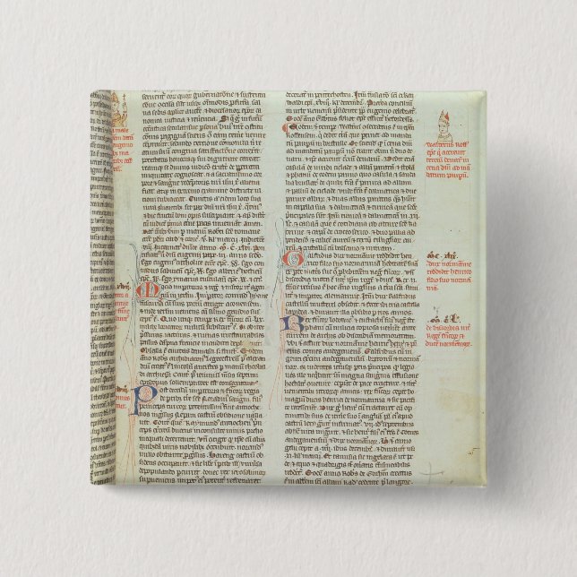 Cott Nero D II f.114 Adrian IV Pinback Button (Front)