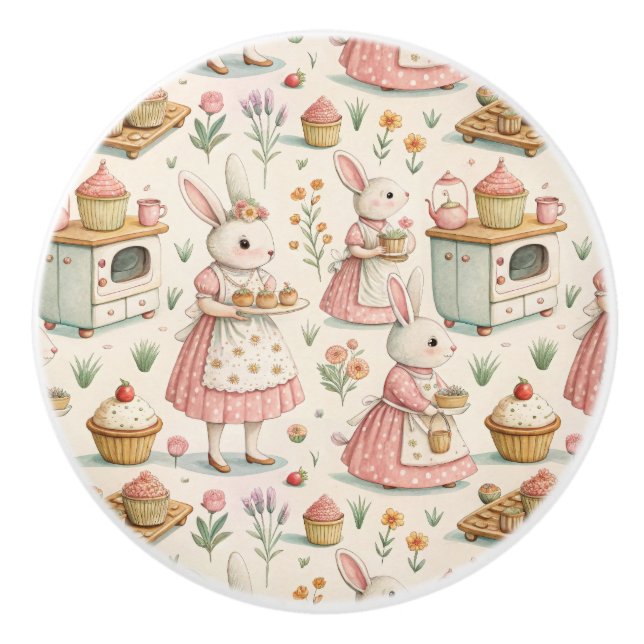 Cottagcore Ceramic Pull Knob  (Front)