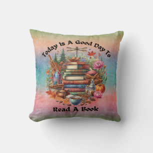 Cottagcore Woodlands, Books Throw Pillow