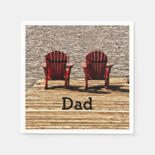 Cottage Adirondack Chairs Dad Napkins