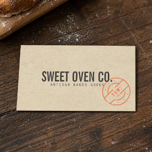 Cottage Bakery Kraft Business Card