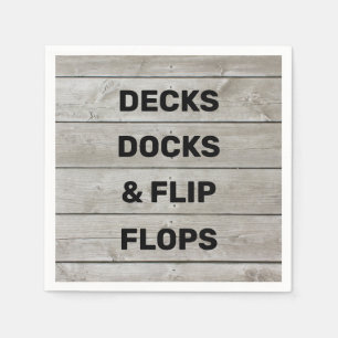 Cottage, Boating or Beach House Aged Sign Quote Napkins