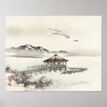 Cottage by the sea by Kōno Bairei