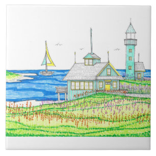 Cottage by the Sea Walltile Ceramic Tile