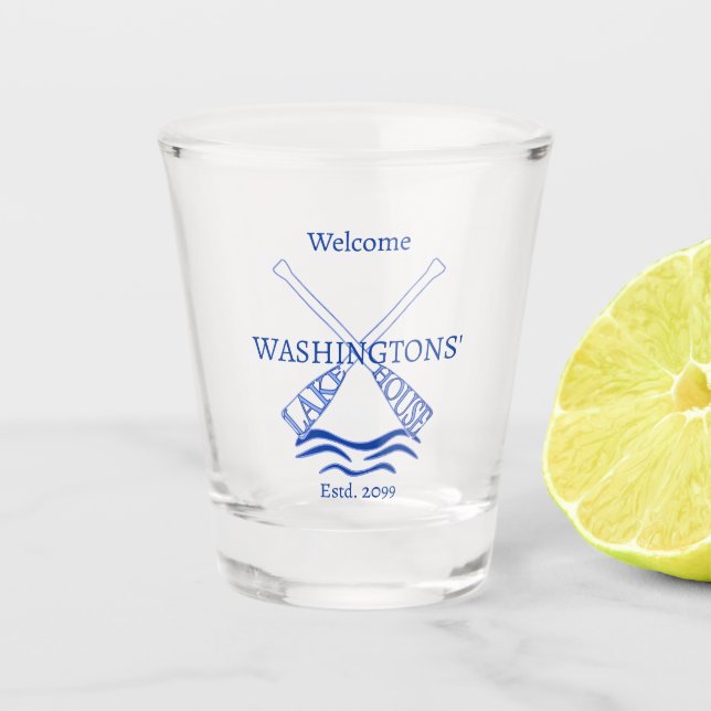 Cottage Cabin Lake House Drinkware Shot Glass (Front)