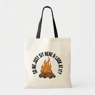 Cottage Campfire Tote Bag Cozy Outdoor Gift