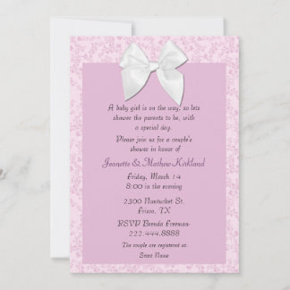 Cottage Chic Couple's Baby Girl Shower Invitation