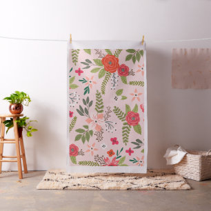 Cottage Chic Floral Pattern Fabric
