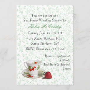 Cottage Chic Tea Party Invitation