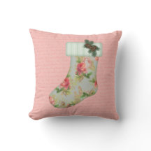 Cottage Christmas Stocking Pillow