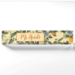 cottage core desk name plate