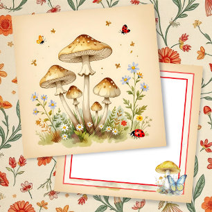 Cottage Core   Fairy Tale Themed Blank Note Card