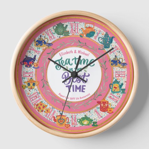 Cottage Core Farmhouse Tea Shop Kitchen Cafe Clock