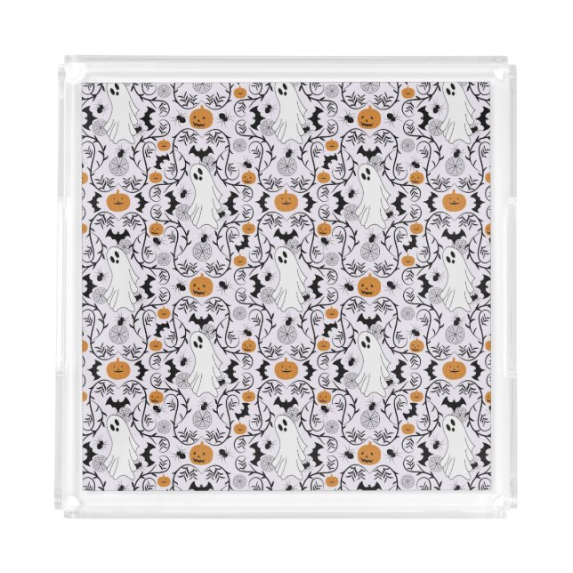 Cottage core Halloween Acrylic Tray (Front)