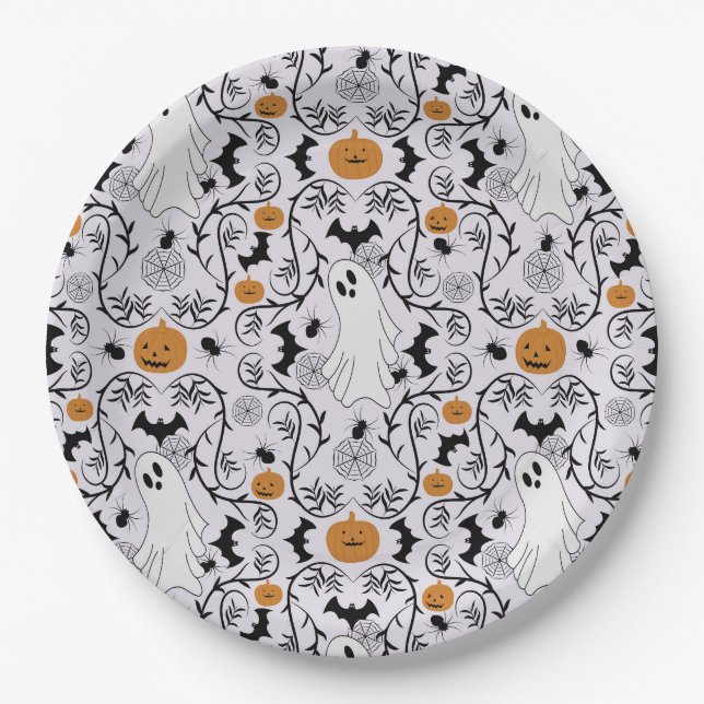 Cottage core Halloween Paper Plates (Front)