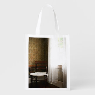 Cottage Core Old Wooden Chair Photograph Grocery Bag