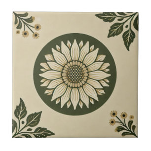 Cottage Core Sunflower Coordinating Ceramic Tile