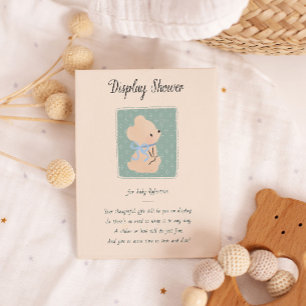 Cottage Core Woodland Baby Shower Display Shower Enclosure Card