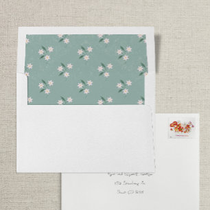 Cottage Core Woodland Baby Shower Envelope Liner