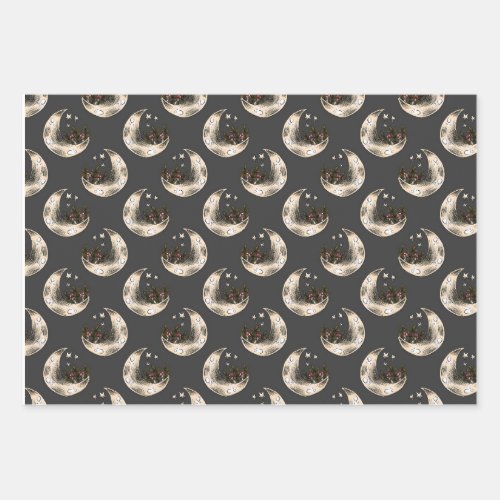 Cottage Core Woodland Witch  Wrapping Paper Sheets