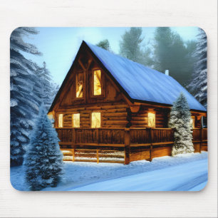 Cottage Country Northern Pine Cabin Mouse Pad