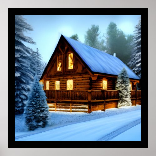 Cottage Country Northern Pine Cabin Poster