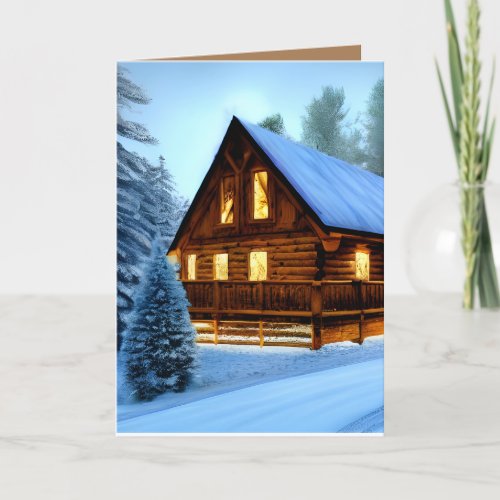 Cottage Country Northern Pine  Cabin Thank You Card