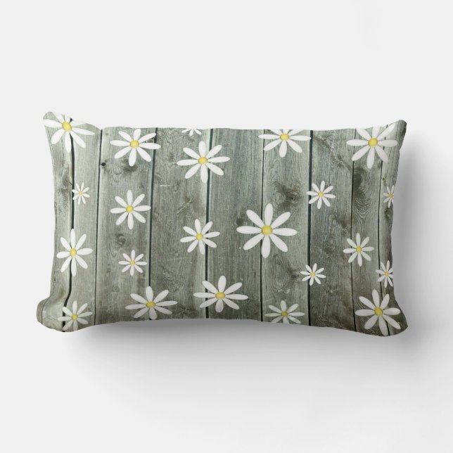 Cottage Daisy Lumbar Pillow (Front)