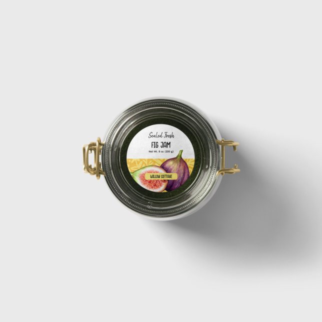Cottage Fig Jam Lid Label Sticker (Creator Uploaded)