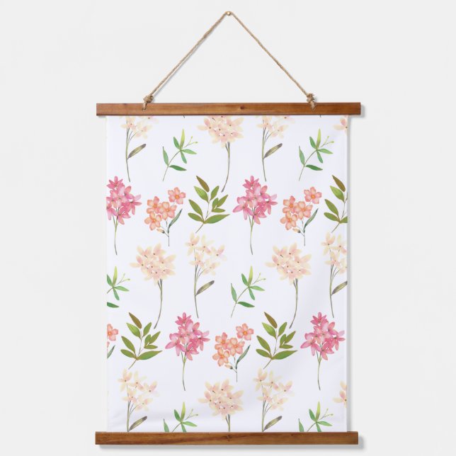 Cottage flowers traditional cosy pattern hanging tapestry (Front)
