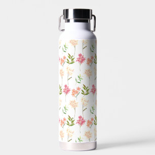 Cottage flowers traditional cosy pattern water bottle