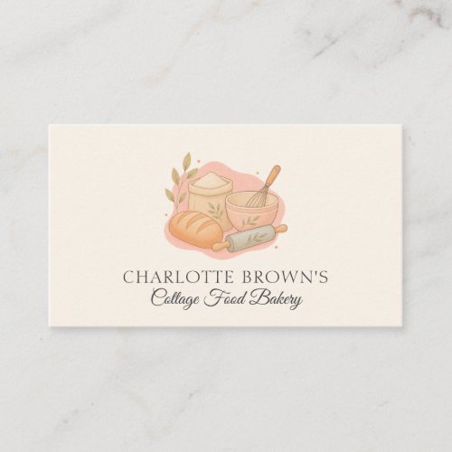 Cottage Food Bakery Homemade Baking Business Card