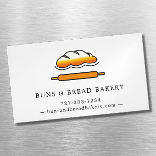 Cottage Food Home Bakery Bread Logo Business Card Magnet
