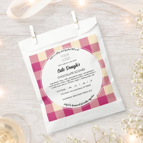 Cottage Food Label Template Bags