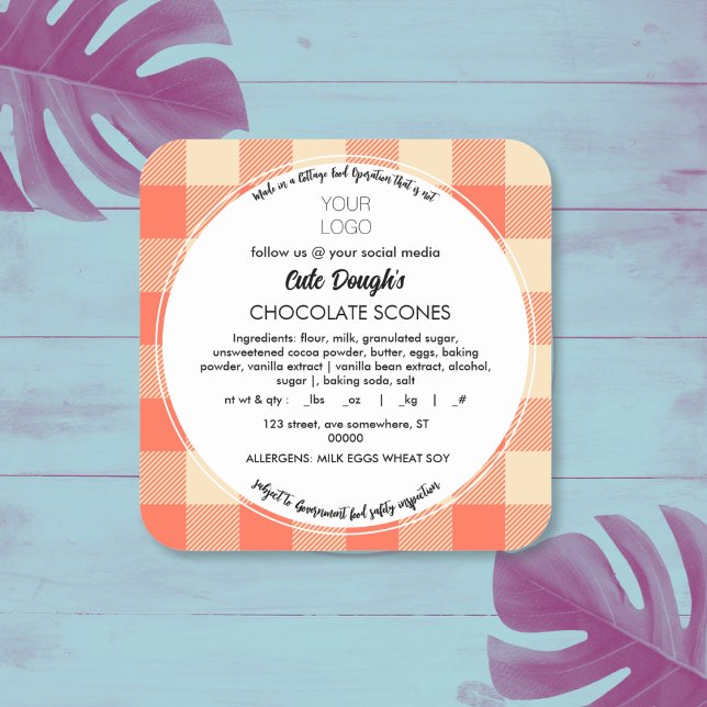 Cottage Food Label Template Sticker (Creator Uploaded)